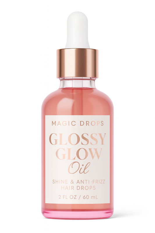 Glossy Glow Oil – Shine & Anti-Frizz Hair Drops (2 oz)
